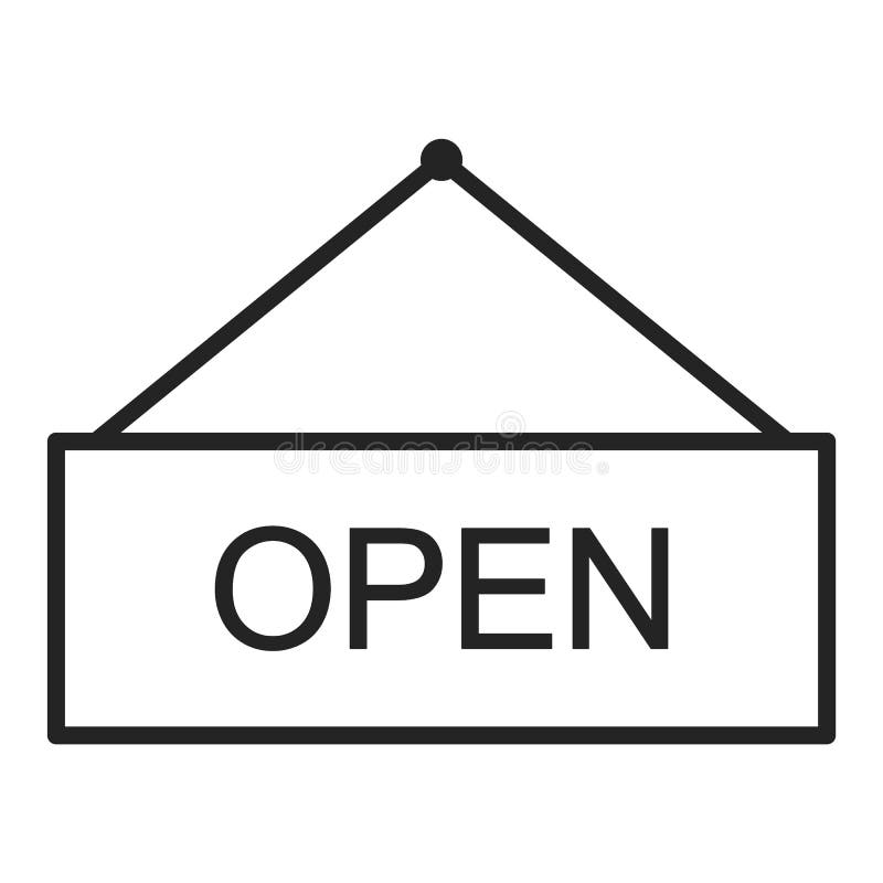 Open sign business shop icon we are Royalty Free Vector