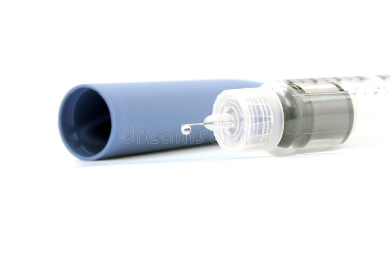 Open insulin syringe pen stock image. Image of injecting 41908155