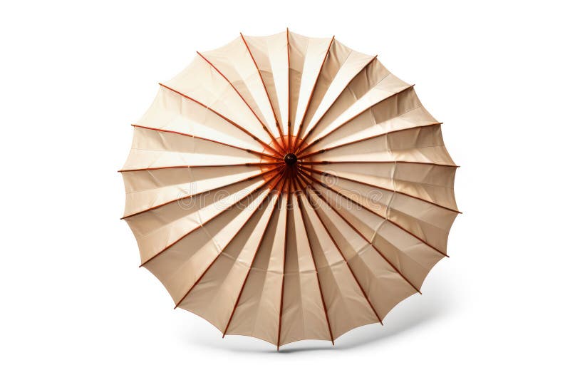 Open japanese umbrella with handle for mock up on white background. stock illustration