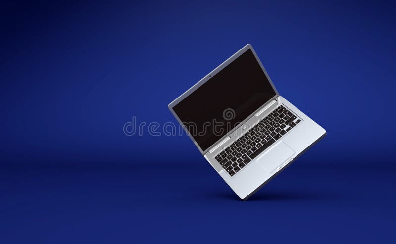Open laptop computer vector illustration