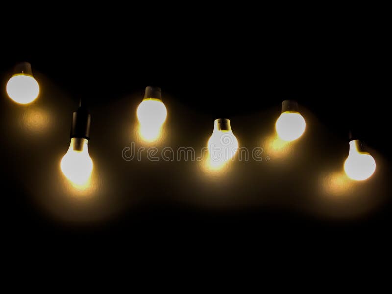 Black White Hanging Lightbulbs Stock Illustrations 35 Black White