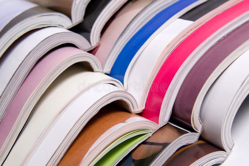 Open Magazines stock photo