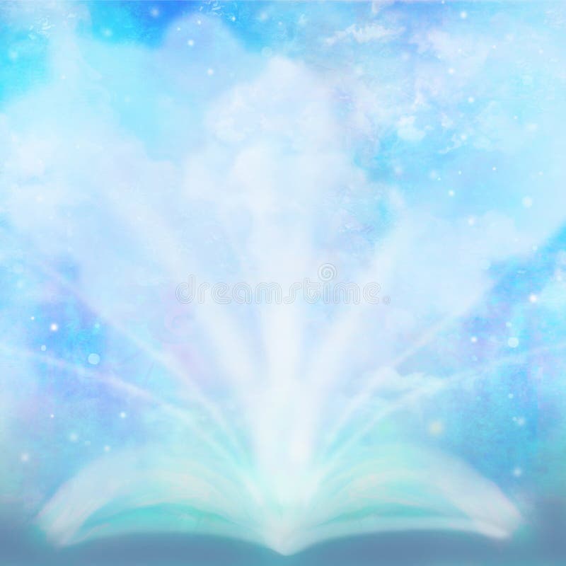 Open magic book stock illustration