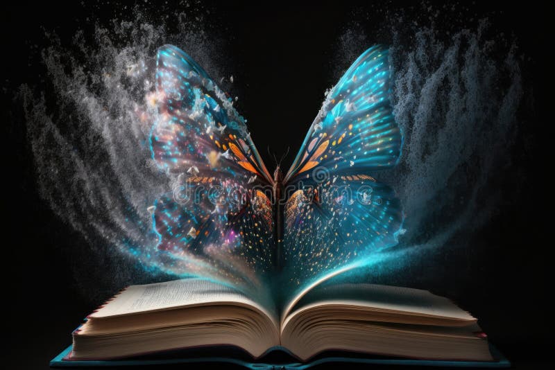 Open Book Magic Butterfly Stock Illustrations 241 Open Book Magic