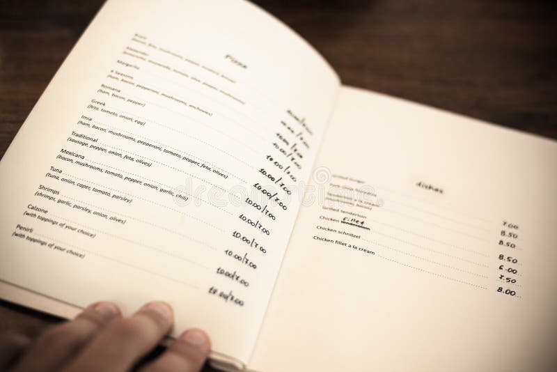  Open Menu stock afbeelding