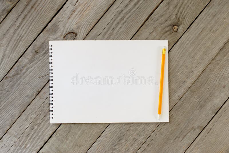 Open Notebook With Blank Pages And Pencil stock images Open Notebook With Blank Pages And Pencil stock images