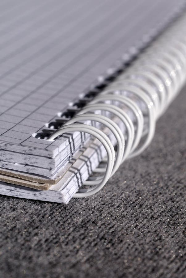 Open Notepad with Springbound Binding Closeup Stock Image Image of