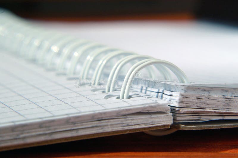 Open Notepad with Springbound Binding Stock Photo Image of stapling