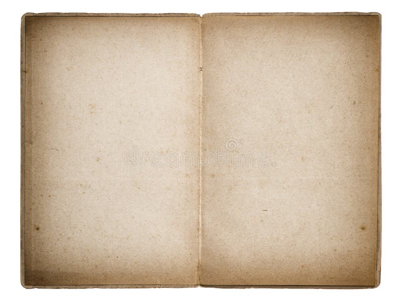 Old Open Book with Empty Pages Stock Image - Image of background,  isolation: 118507651