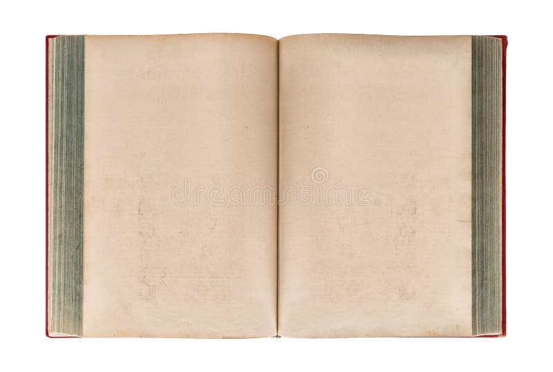 Aprire vecchio un libro isolato su sfondo bianco.