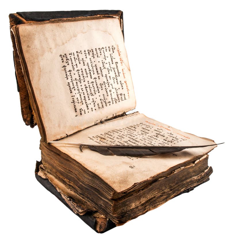 Oud boek met een pen stock foto. Image of brief, aging 16134710