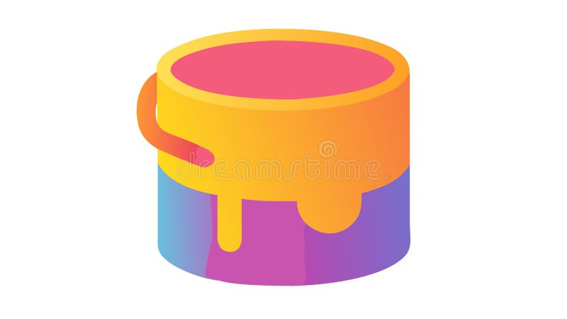Open Paint Can with Vibrant Colorful Paint Inside, vector design Generative AI royalty free illustration
