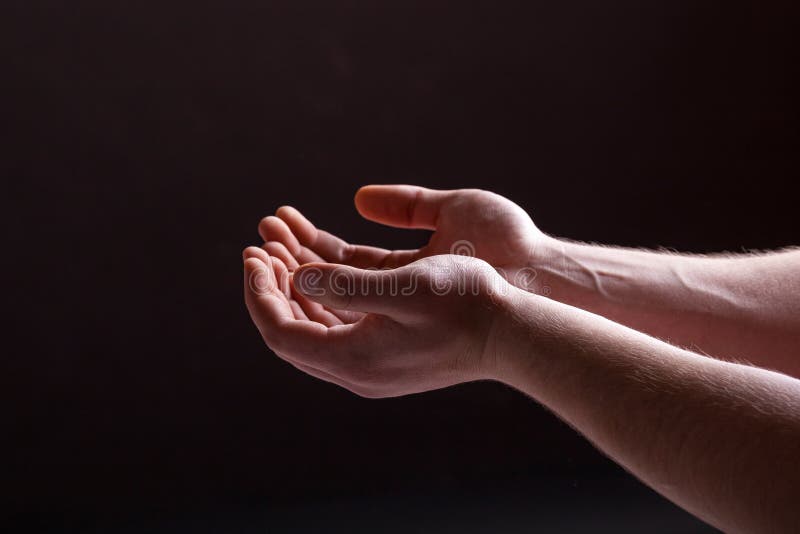 Fingertips Together Hand Gesture Stock Image Image of horizontal