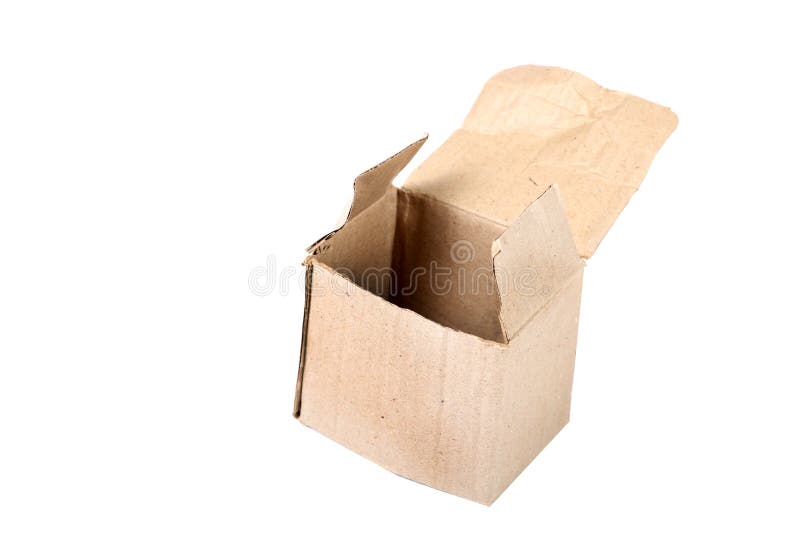 Open paper box stock image