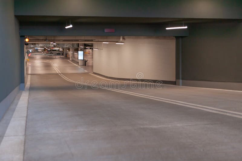 Open Parking Garage with Cars on Sunny Day Stock Image Image of open