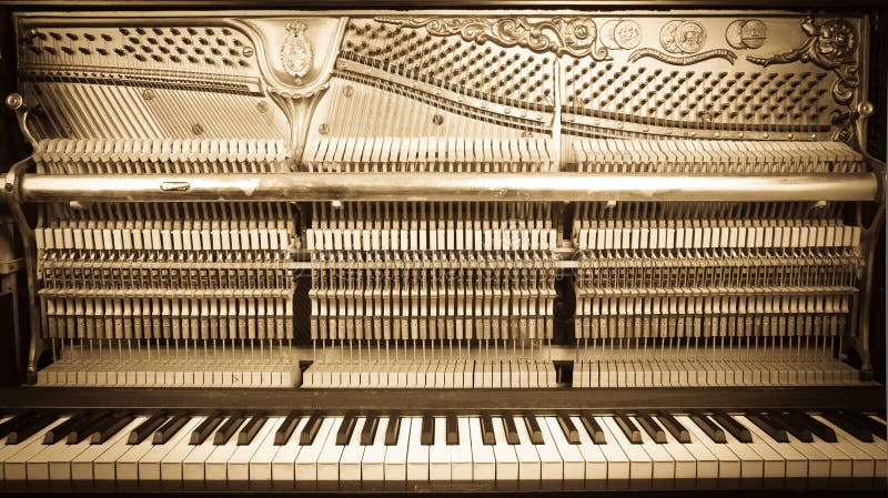 On open piano royalty free stock photography