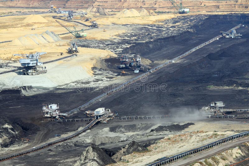 Open Pit Coal Mine Kostolac Stock Image - Image of carbon, black: 103915101