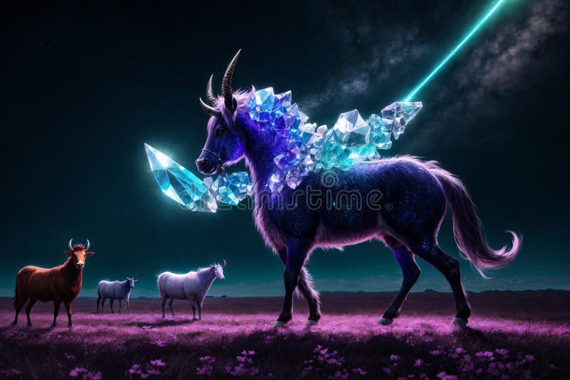 The open plains of Gemterra are graced by herds of Crystalhorns, creatures with translucent horns that refract light in dazzling displays. made with generative ai. The open plains of Gemterra are graced by herds of Crystalhorns, creatures with translucent horns that refract light in dazzling displays. made with generative ai