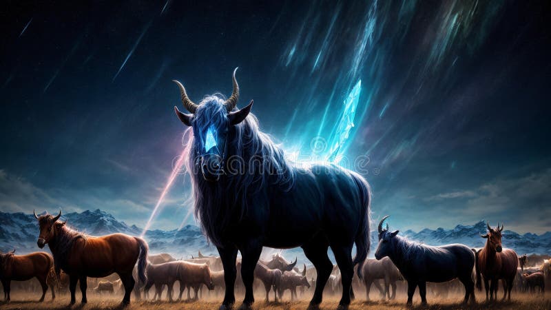 The open plains of Gemterra are graced by herds of Crystalhorns, creatures with translucent horns that refract light in dazzling displays. made with generative ai. The open plains of Gemterra are graced by herds of Crystalhorns, creatures with translucent horns that refract light in dazzling displays. made with generative ai