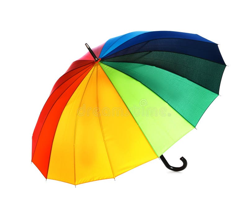 Open Rainbow Color Umbrella Stock Photo Image of meteorology, purple