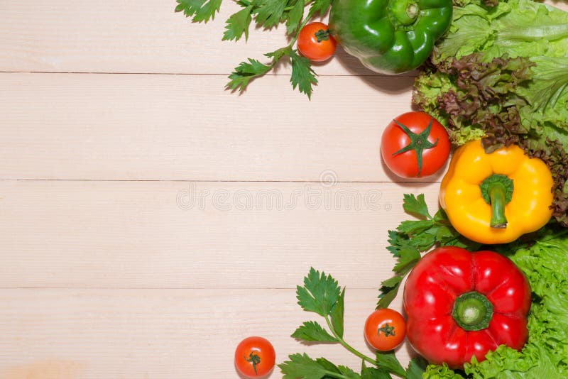 Open Recipe Book Fresh Vegetables Herbs Wooden Stock Photos Free