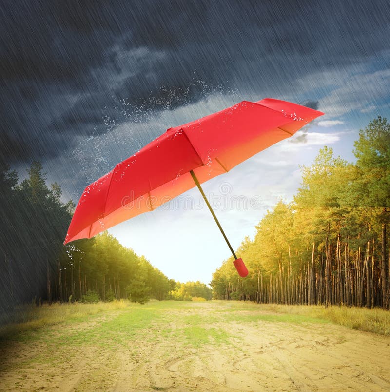Umbrella Heavy Rain Stock Illustrations 737 Umbrella Heavy Rain Stock