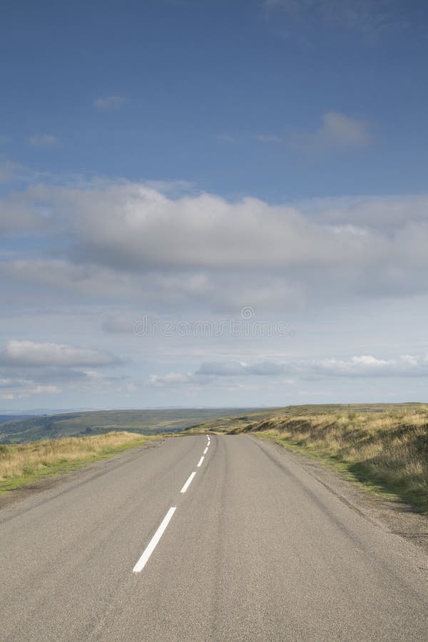 Open Road, North Yorkshire Moors; England Stock Image Image of open