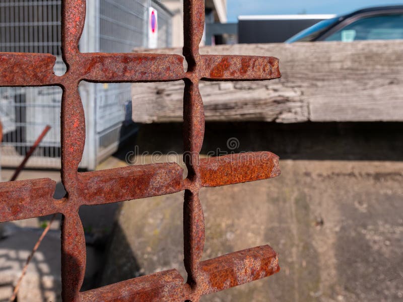 Rusted window grill stock photo. Image of antique, surface 256234090
