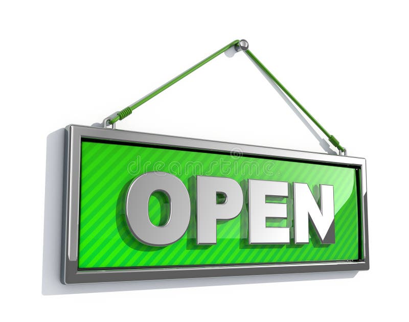 Open Sign royalty free illustration