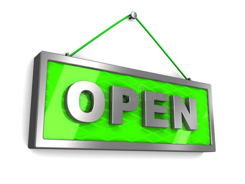 Open sign stock illustration