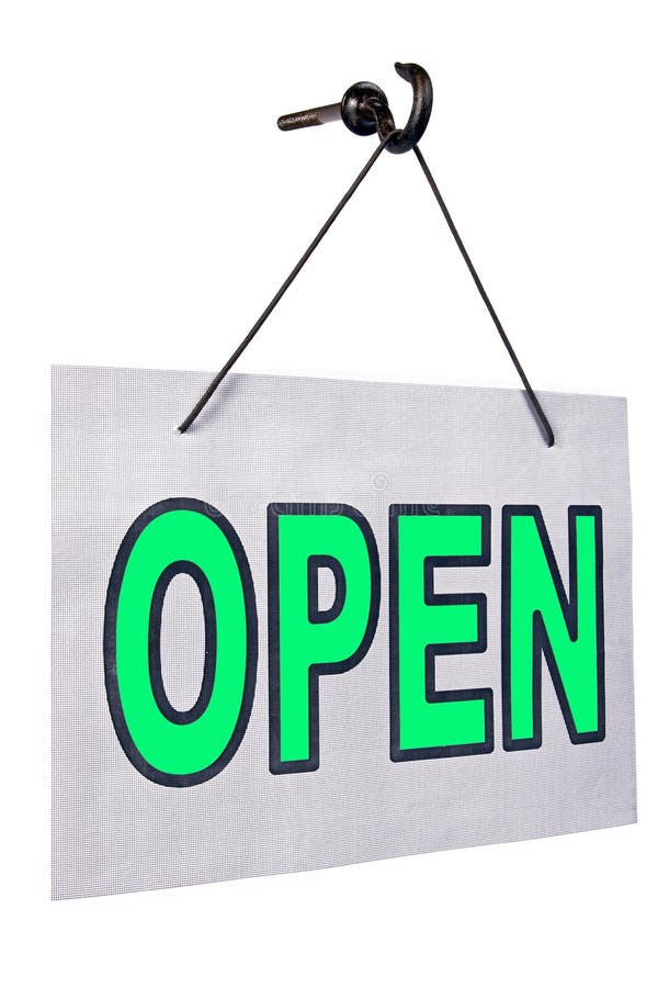 Open sign royalty free illustration