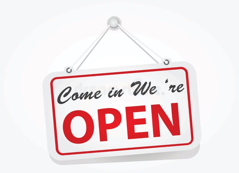 Open sign royalty free illustration