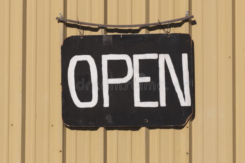 Open signboard stock photos Open signboard stock photos