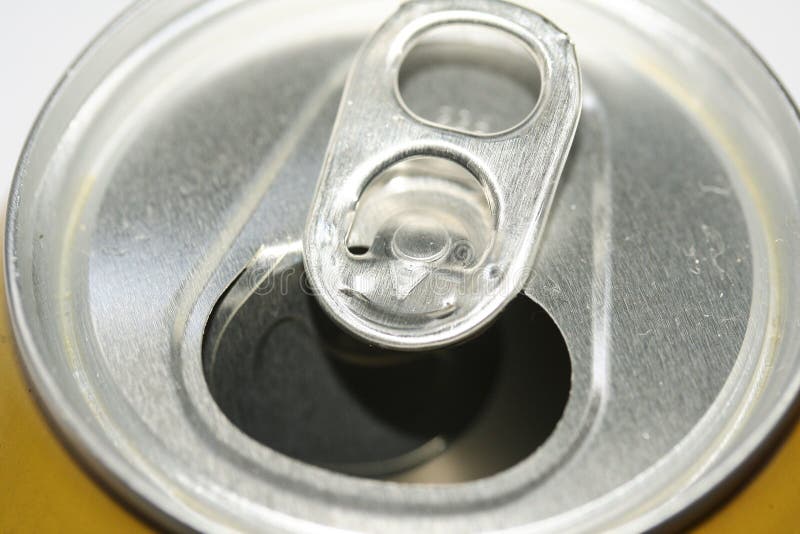 Open Silver Aluminium Can Top. Stock Photo Image of beverage, close