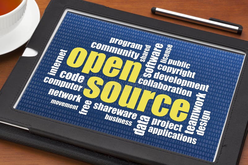 Open source word cloud royalty free stock images