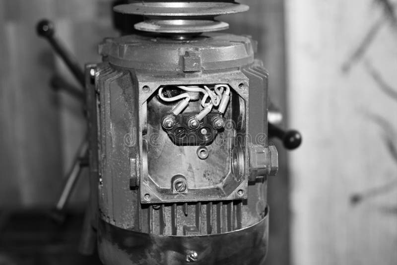 Open Terminal Box of the Electric Motor. Stock Photo Image of motor