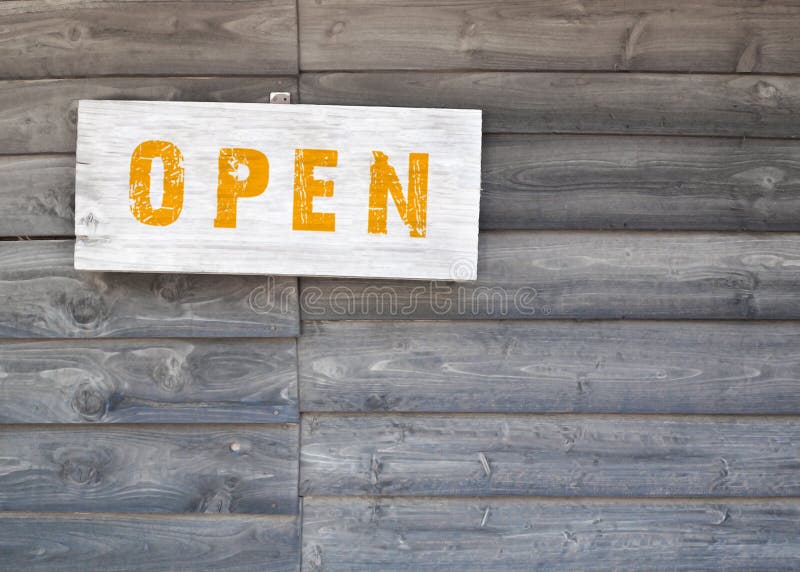 Open text sign stock images