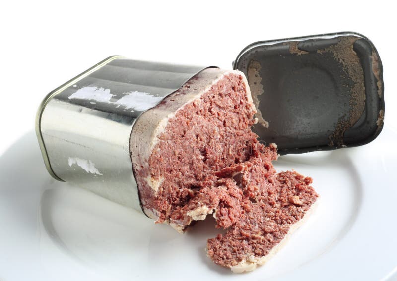 Open tin of corned beef stock photo. Image of tinned 12848252