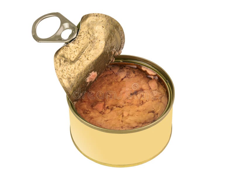 Open Tin Of Tuna Fish stock photo. Image of white, tinned 41042012