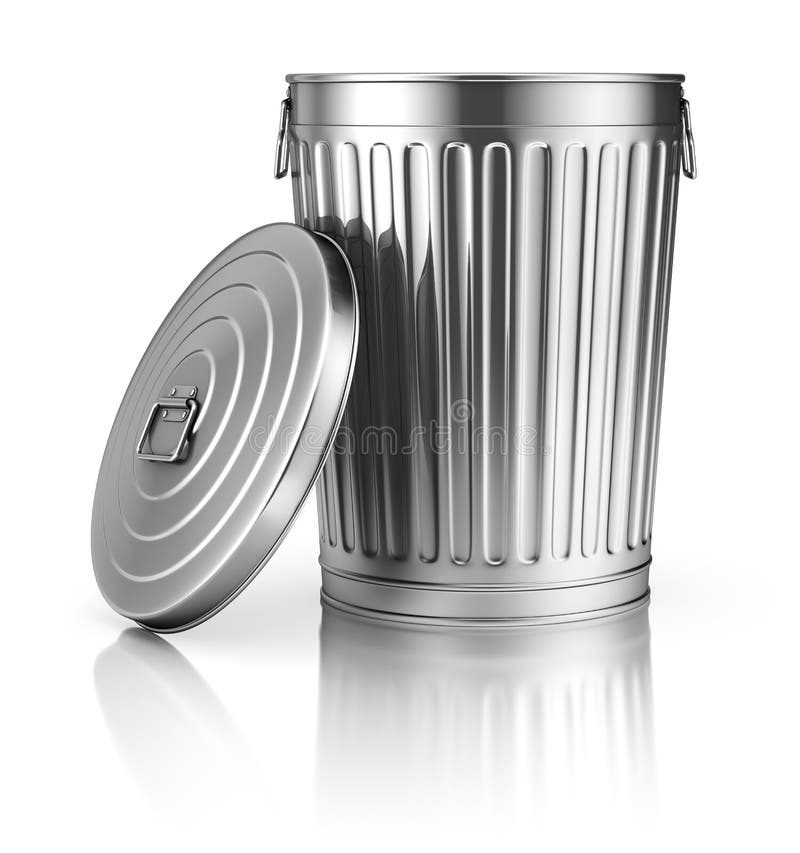 Open trash can stock illustration. Illustration of household 70382404
