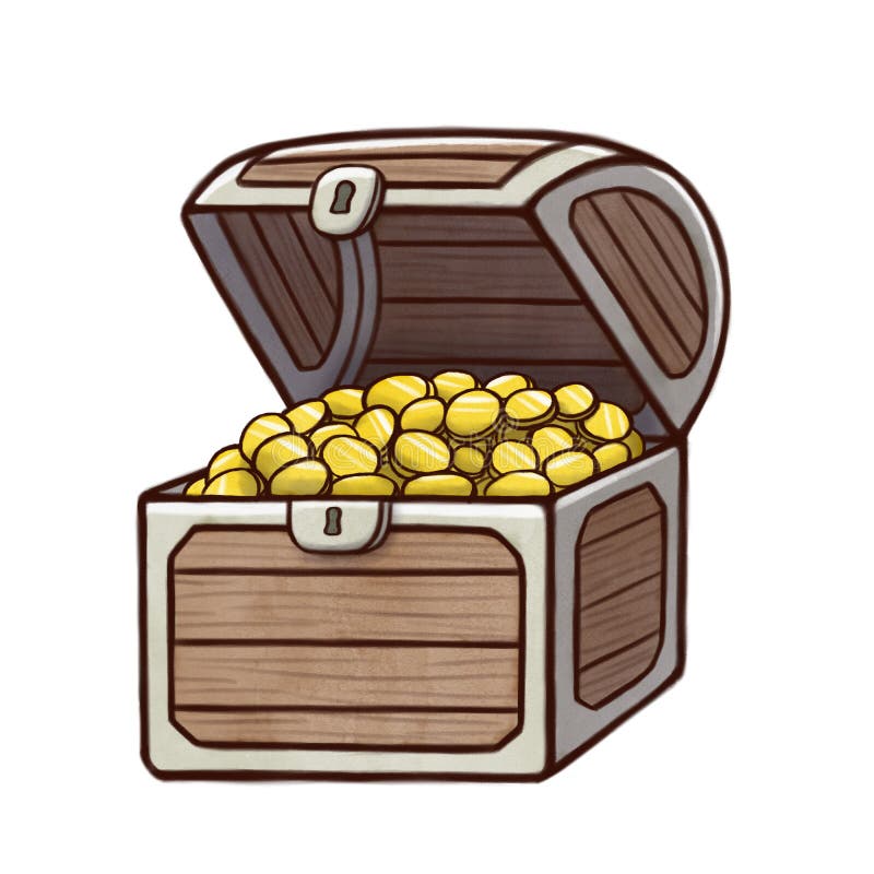 Open Treasure Chest with Golden Coins Stock Vector - Illustration of ...
