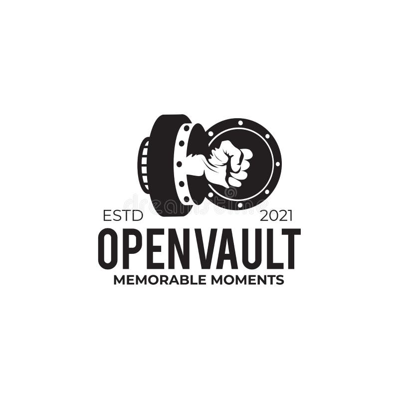 Open Vault Logo Design Template Stock Vector Illustration of fist