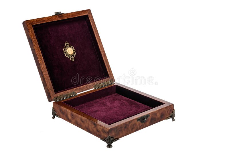 Open Wooden Jewelry Box with Velvet Lining Stock Photo - Image of clipping,  casket: 224716056