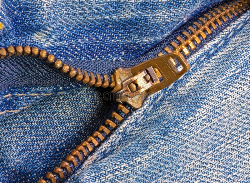 Open Zipper of a Worn Out Jeans Stock Image - Image of pants, textile ...