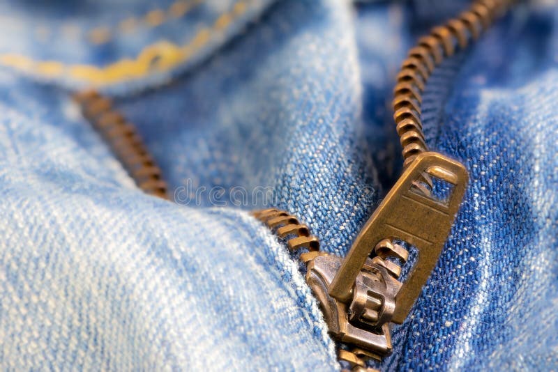 Open Zipper of a Worn Out Jeans Stock Image - Image of denim, texture ...