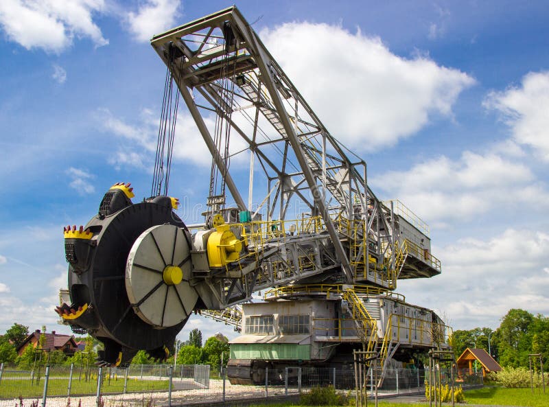 Opencast Brown Coal Mine. Excavator SchRs315. Extractive Industry