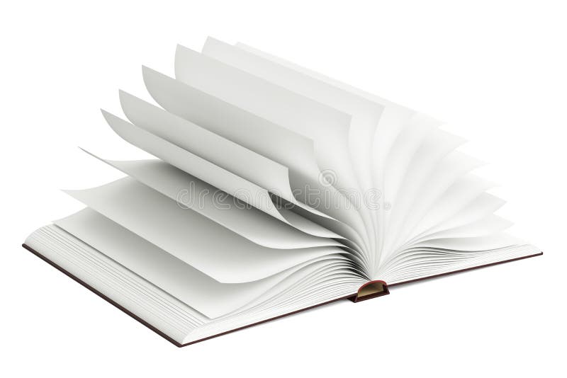 Opened blank book, 3D rendering royalty free illustration Opened blank book, 3D rendering royalty free illustration