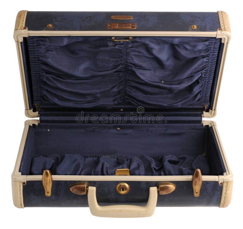 Open old retro vintage suitcase Royalty Free Vector Image