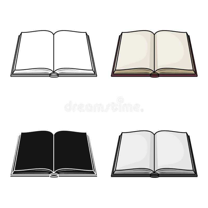 Book open cartoon isolated Royalty Free Vector Image