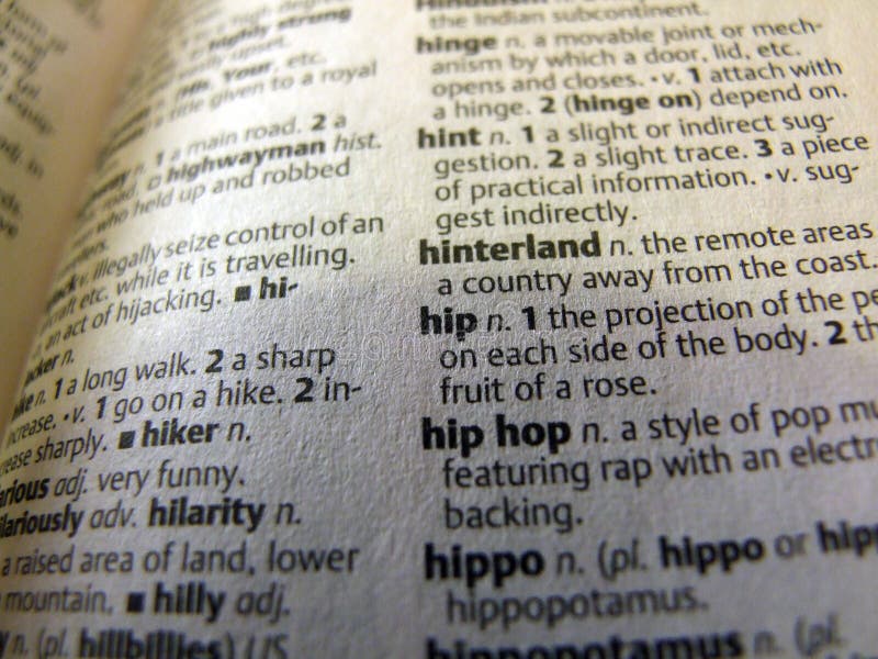 Opened Dictionary Hip Hop Definition Stock Image Image of bold